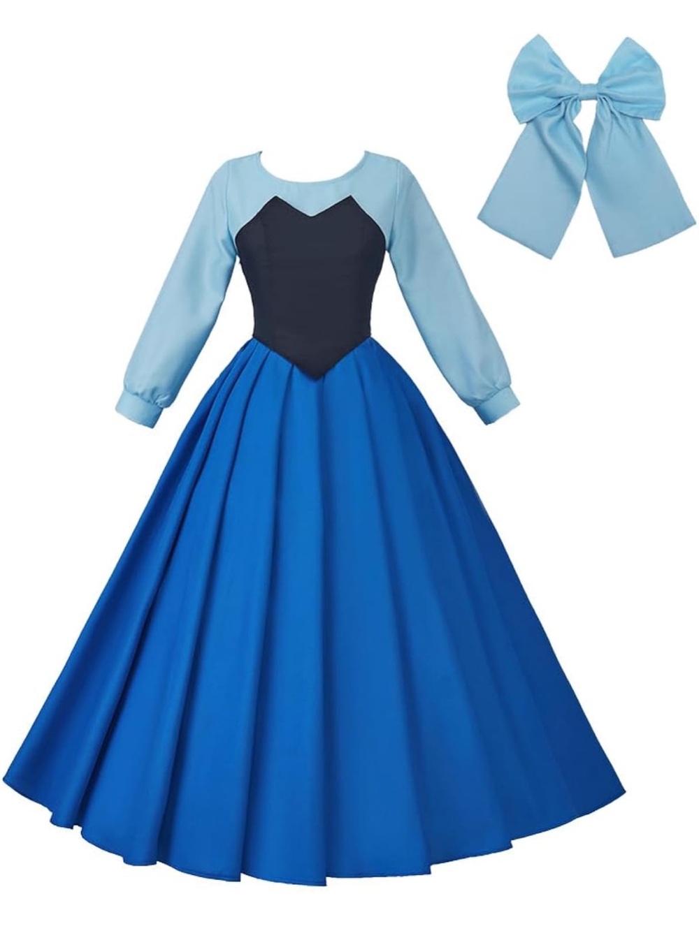Women’s princess Ariel costume - little mermaid - dress, bow, corset